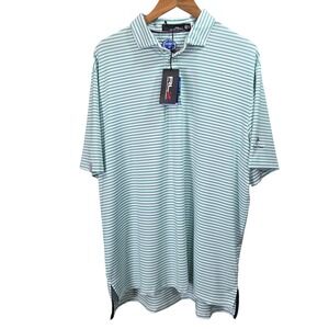 RLX Ralph Lauren Mens Polo Golf Shirt‎ XL Performance Green Quail Creek Oklahoma